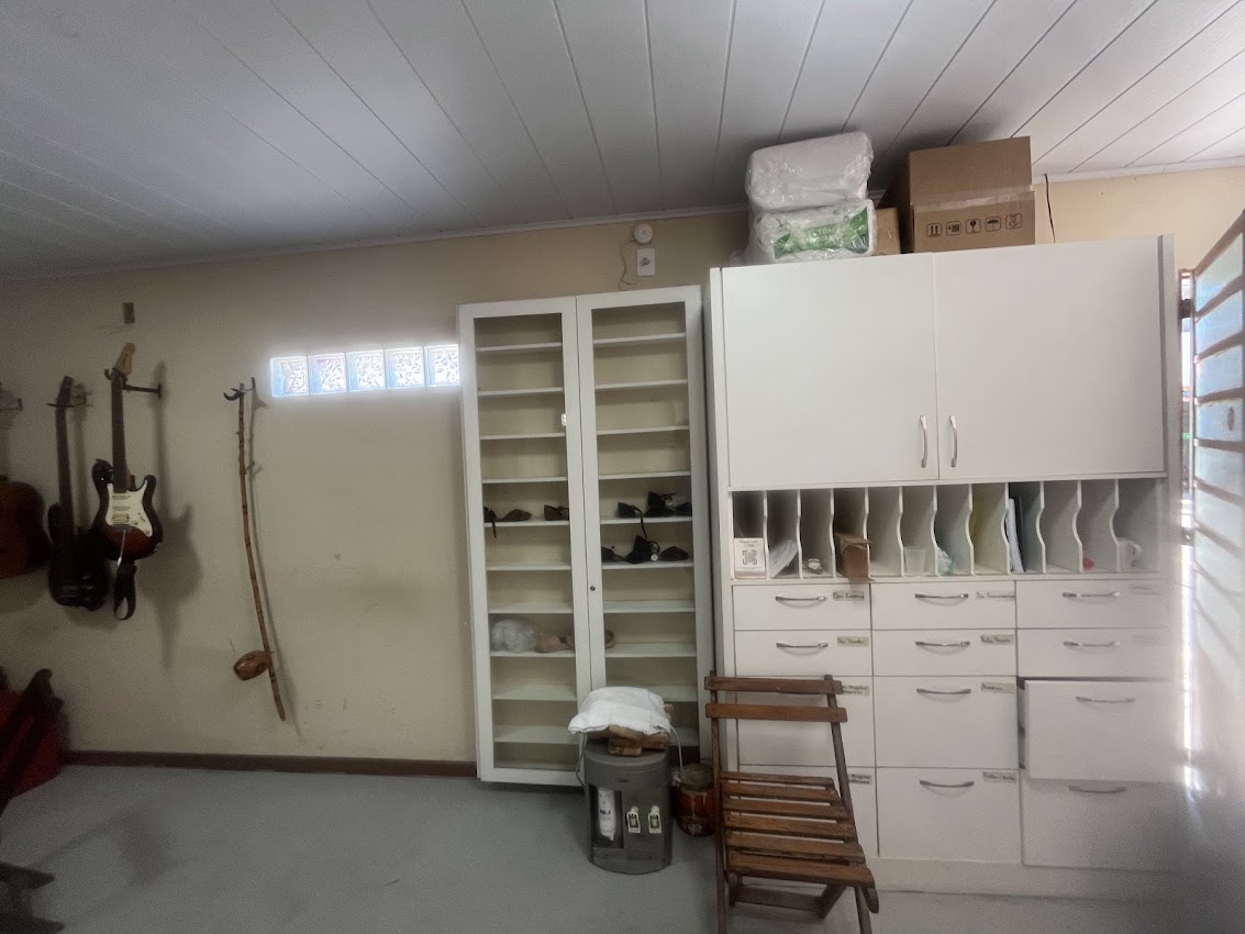 Espaço de apoio da sede atual da escola